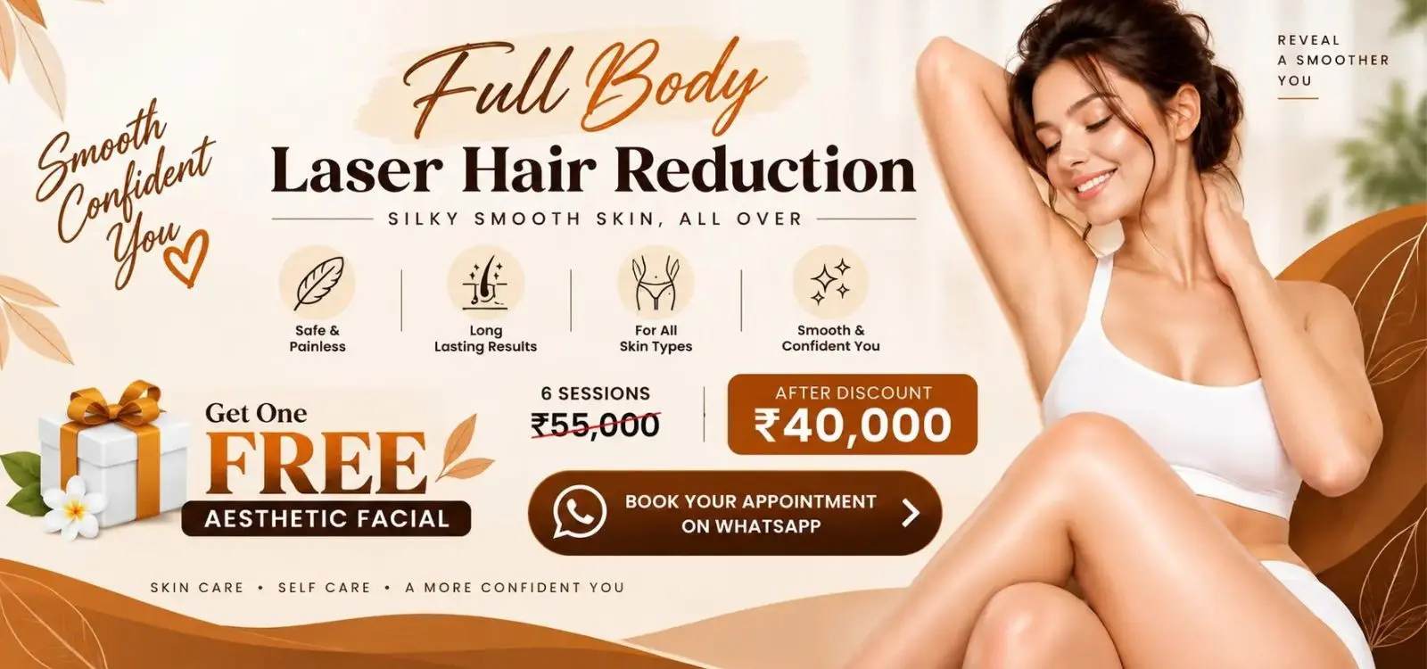 Full Body Laser Hair Reduction treatment in Preet Vihar Delhi at NURIM Dermatech
